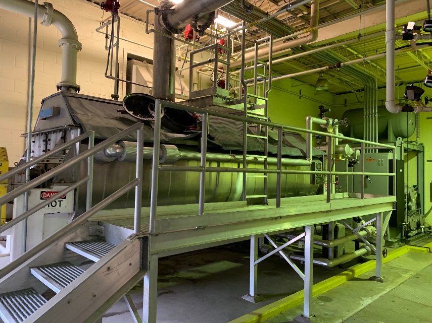 High temperature paddle dryer installation