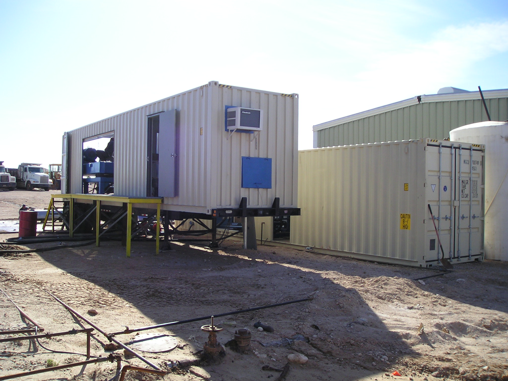 Containerized processing equipment at the Parabo Disposal Facility