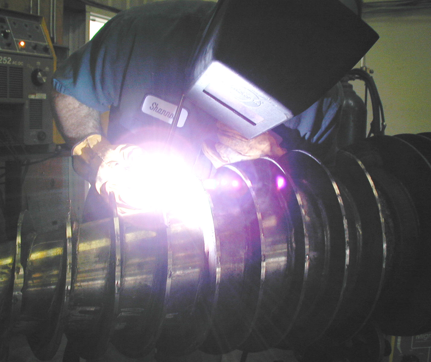 HydroPure centrifuge component being fabricated by welding
