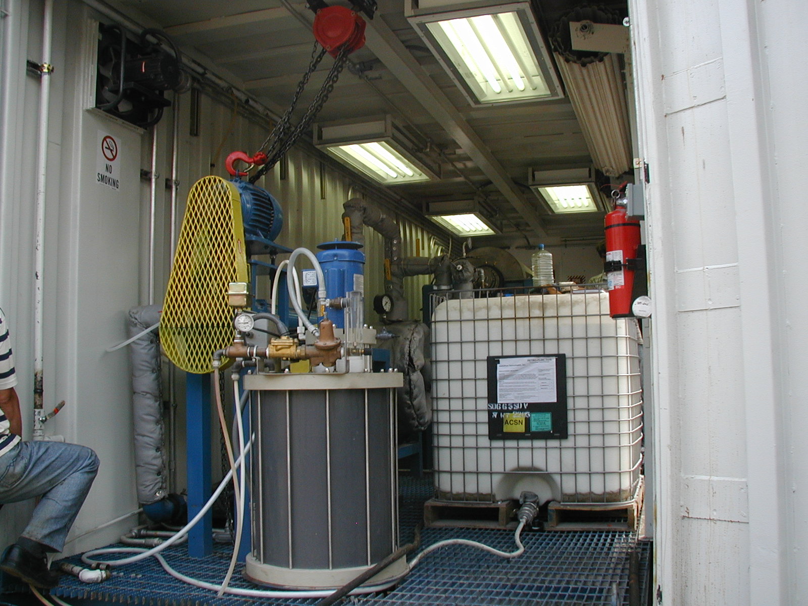 HydroPure PetroChem chemical mixing and injection system inside a container